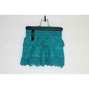 Always Girls Teal Lace Girls Shorts Small/Medium